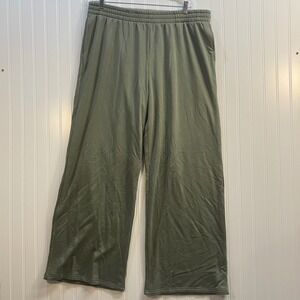 Max & Mia Women Dark Sage Wide Leg Lounge Pants XXL Modal Blend Elastic NEW Soft